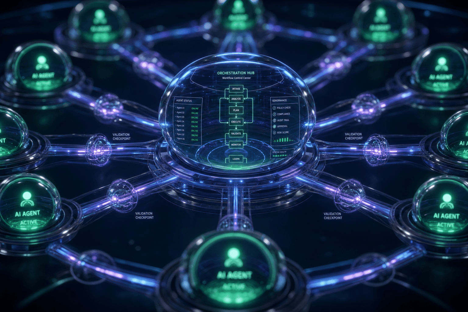 Orchestrating agents across governed processes, not building smarter agents